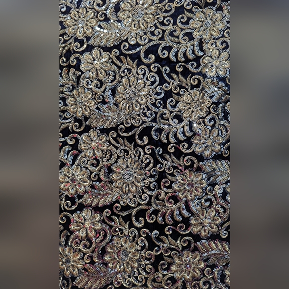 L'atiste - Amy sequin navy blue with floral design - Picture 4 of 9